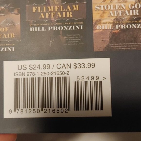 3/$13 The Paradise Affair mystery novel adult book by Bill Pronzini 2021 - Picture 6 of 6